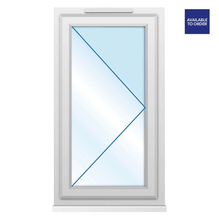 CWG Right Hand Side Hung Clear Triple Glazed White uPVC Window
