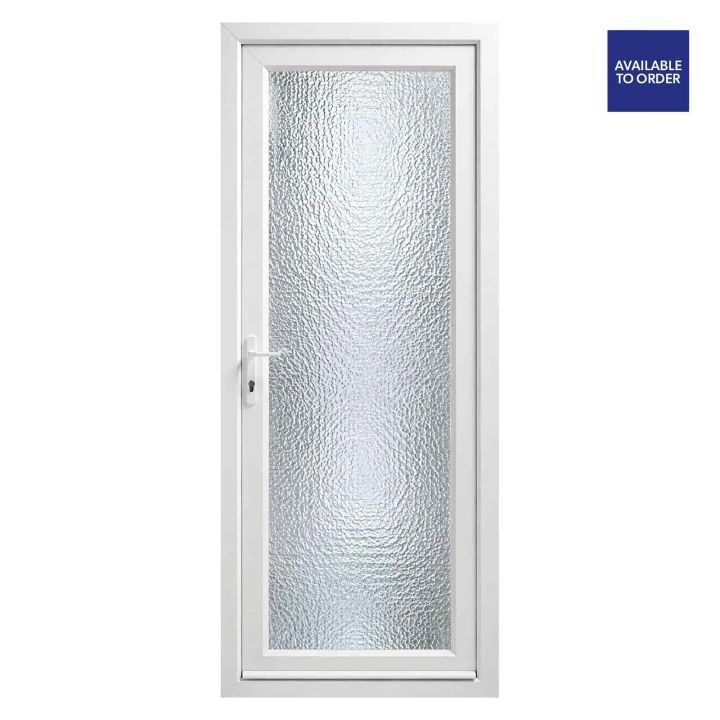 CWG Right Hand Obscure Triple Glazed Single White uPVC Door