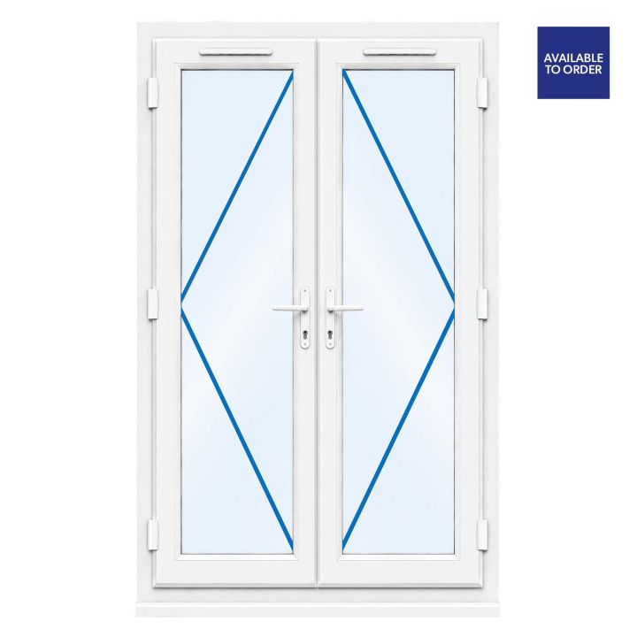 CWG Left Hand Master Clear Triple Glazed White uPVC French Doors
