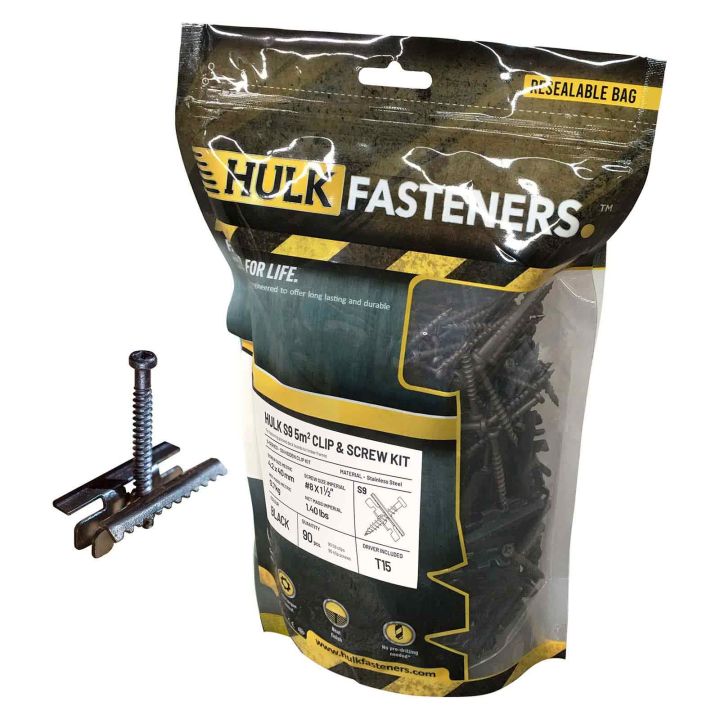 I-Series Composite Deck Hidden Fixing Clips S9 5m² Pack of 90