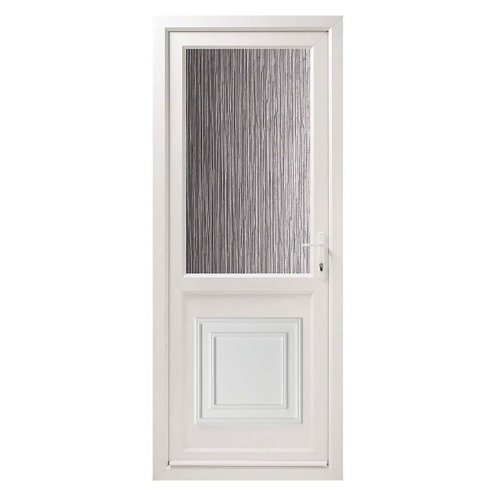 Smart Security Obscure Glazed Left-Hung uPVC Door Set 840 x 2085mm