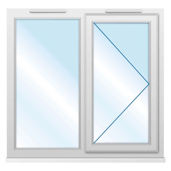 Smart Security Clear Glazed Right-Hung uPVC Window 1190 x 1040mm 