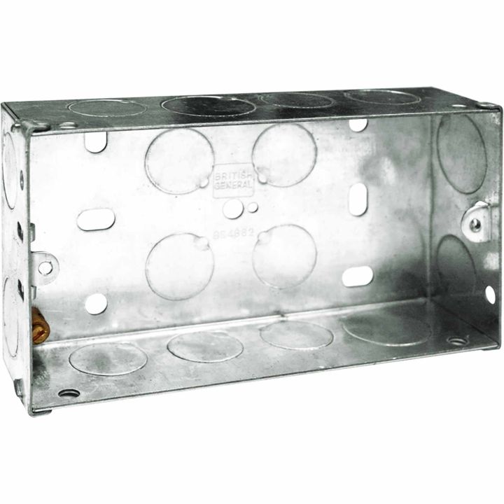 BG 2 Gang 35mm Steel Knockout Box