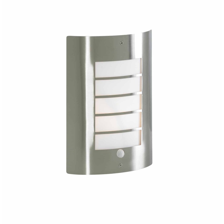 Zinc Sigma Panel Slat Wall Light Stainless Steel With PIR IP44