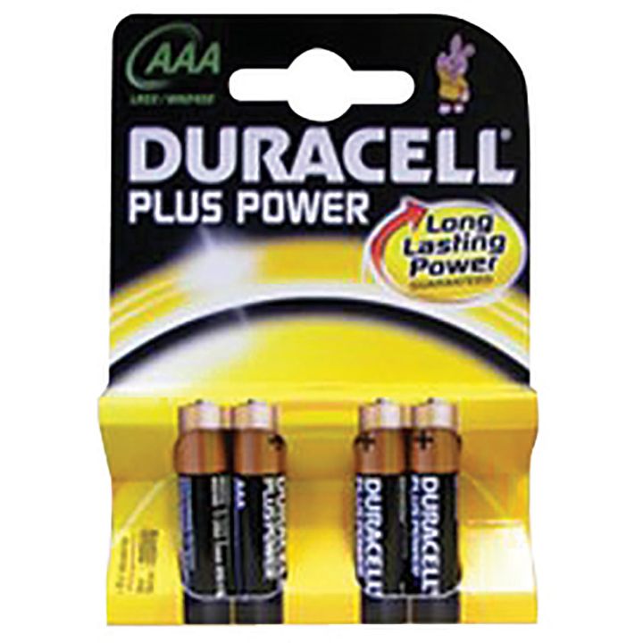 Duracell Plus AAA Batteries Pack of 4