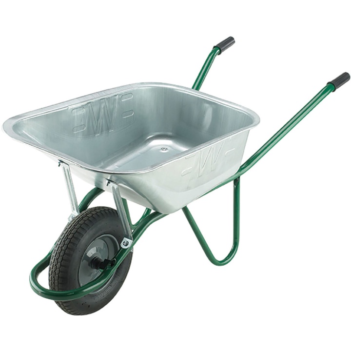 120L Galvanised "Invincible" Wheelbarrow With Pneumatic Tyre