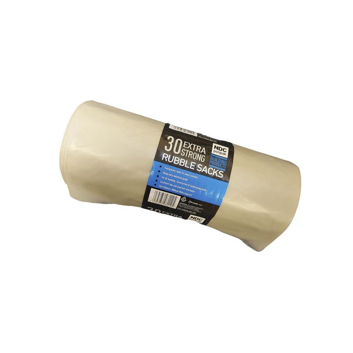 Clear Rubble Sacks 550 x 800mm Roll of 30 