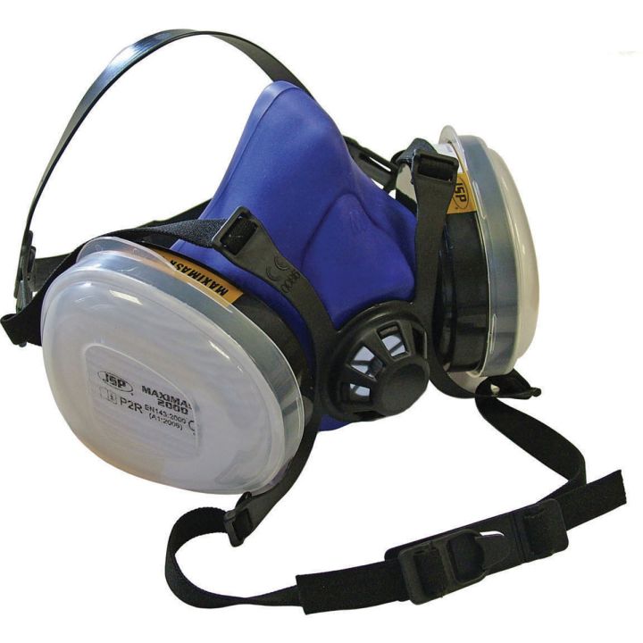Twin Half Mask Respirator & P2 Dust Filter Cartridges