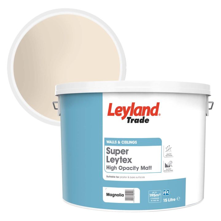 Leyland Trade Super Leytex Matt Emulsion Magnolia 15L