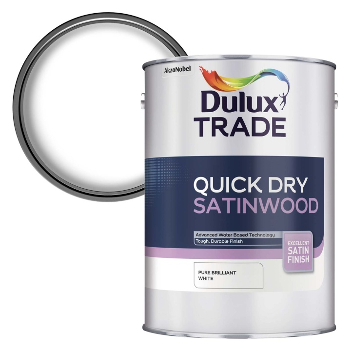 Dulux Trade Quick Dry Satinwood Brilliant White 2.5L