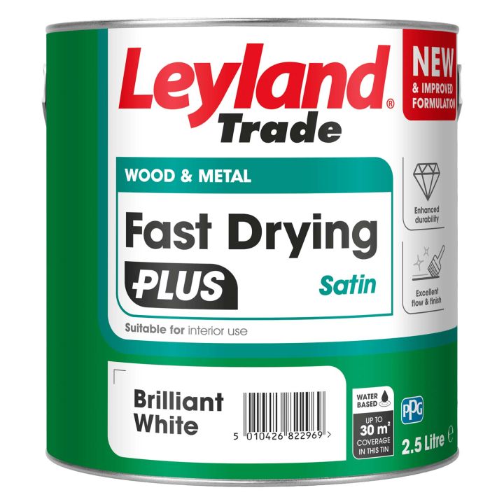 Leyland Fast Drying Plus Satin Brilliant White 2.5L