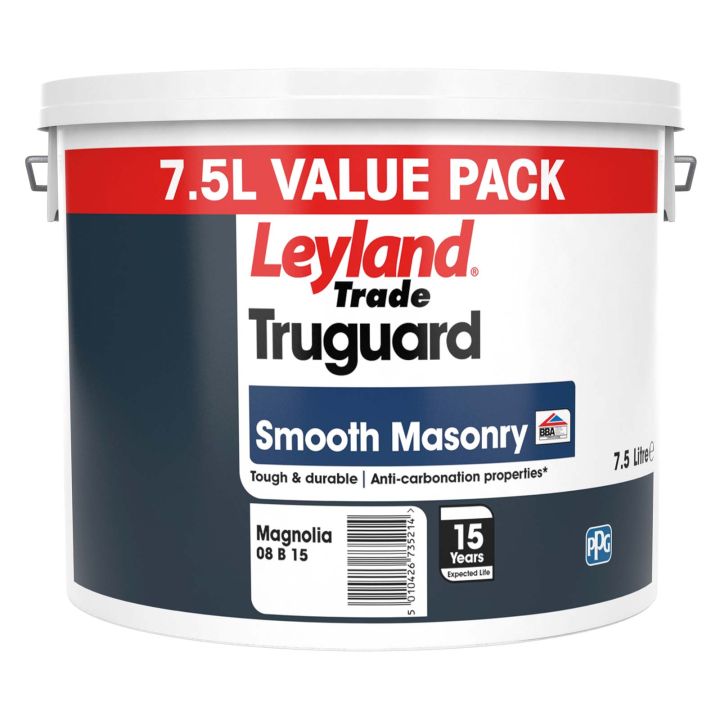 Leyland Truguard Smooth Masonry Paint Magnolia 7.5L