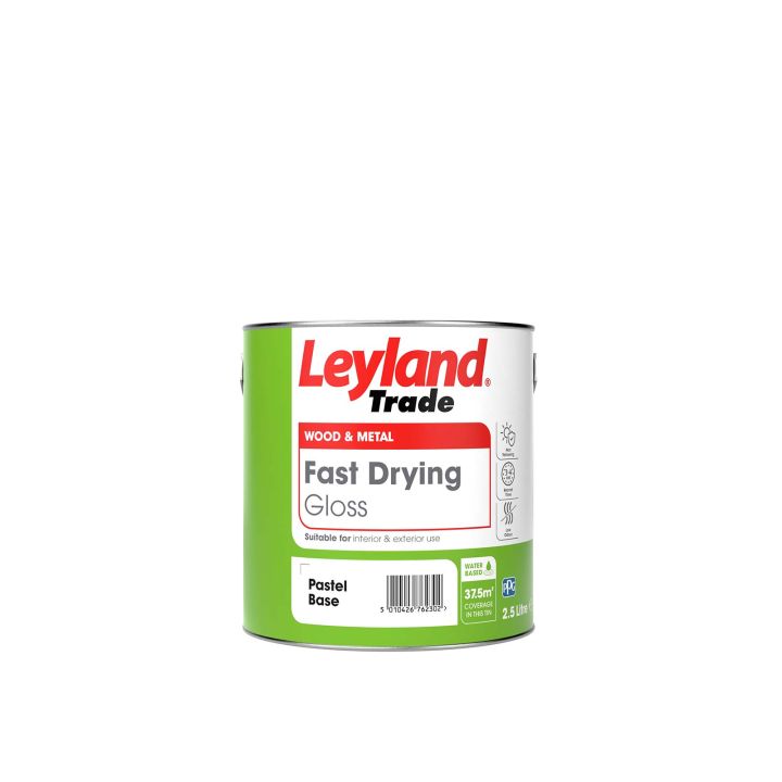 Leyland Trade Fast Drying Gloss Paint Colour Mixing Base 2.5L