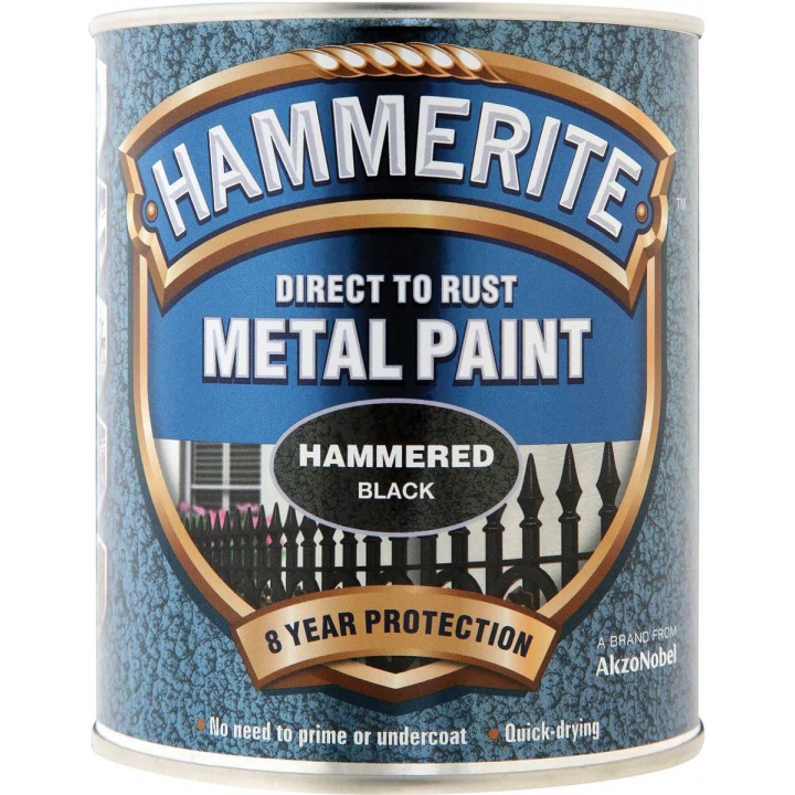 Hammerite Direct to Rust Hammered Metal Paint Black