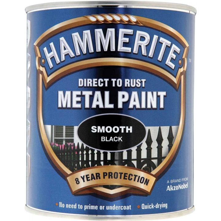 Hammerite Direct To Rust Smooth Metal Paint Black