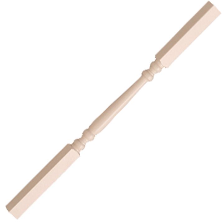 White Primed Edwardian Stair Spindle 41 x 895mm