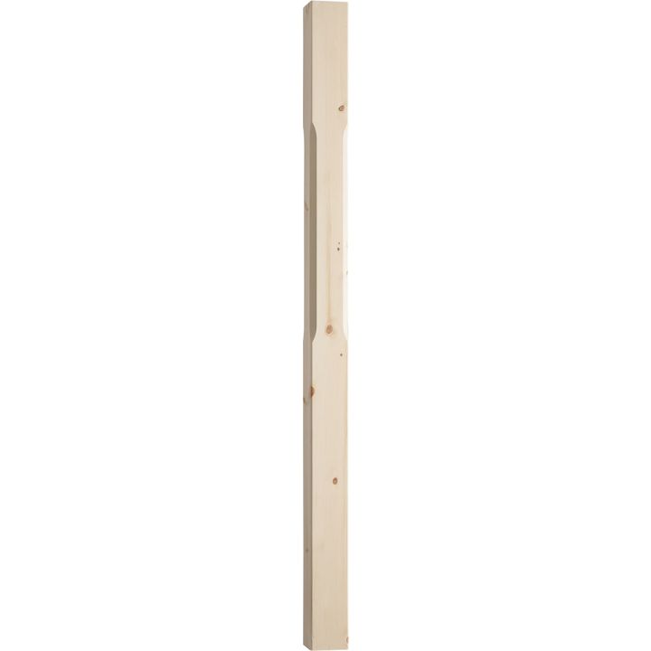 Pine Stop Chamfered Stair Newel 91 x 1500mm