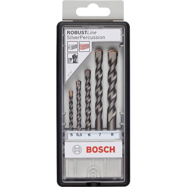 Silver Percussion 5 Piece Drill Bit Set