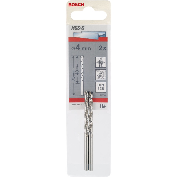 HSS-G Drill Bit 3.5mm (Pk 2)