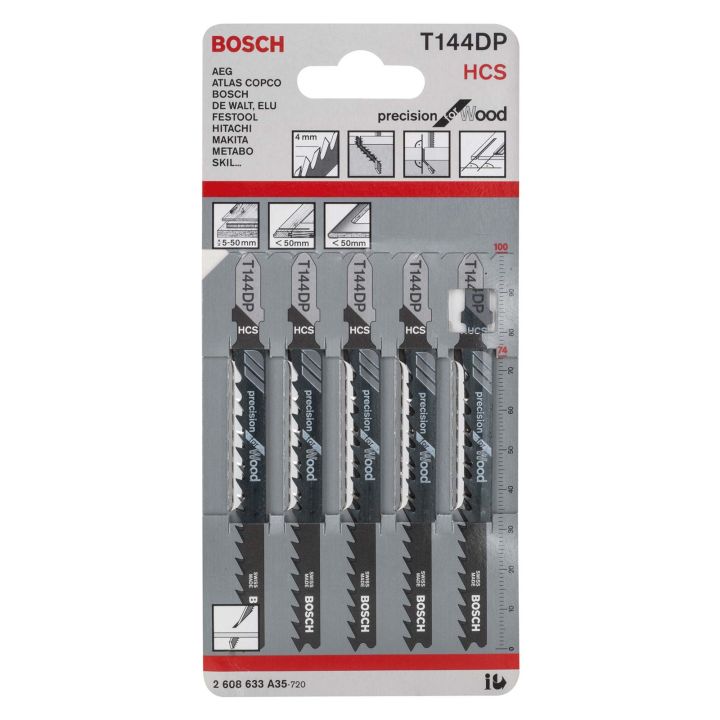 Jigsaw Blades For Wood T144dp (Pk 5)