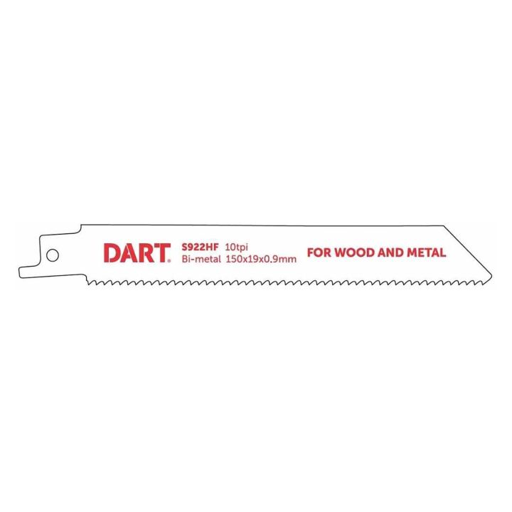 DART S922HF Metal Cutting Reciprocating Saw Blades Pack of 5
