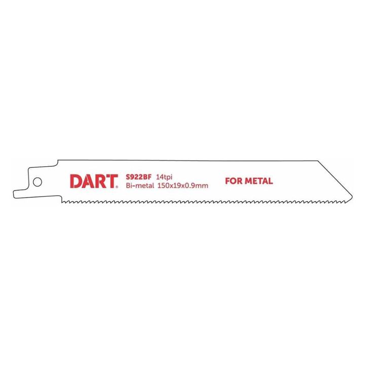 DART S922BF Metal Cutting Reciprocating Saw Blades Pack of 5