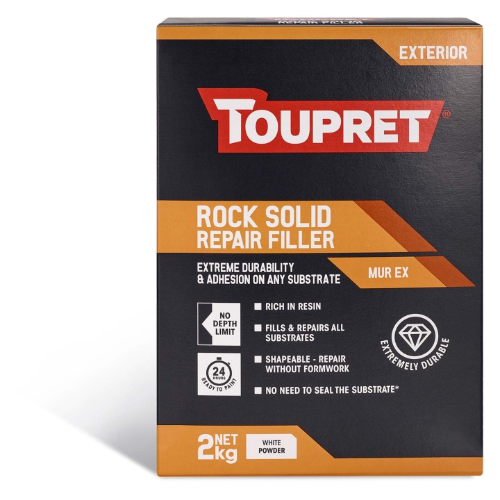 Toupret Exterior Rock Solid Repair Filler 2kg