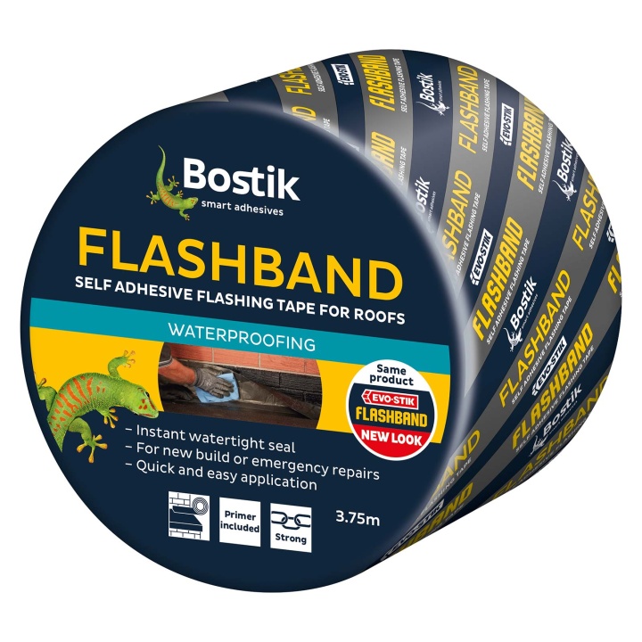 Bostik Flashband Self-Adhesive Flashing Tape with Primer 75mm x 3.75m Grey 