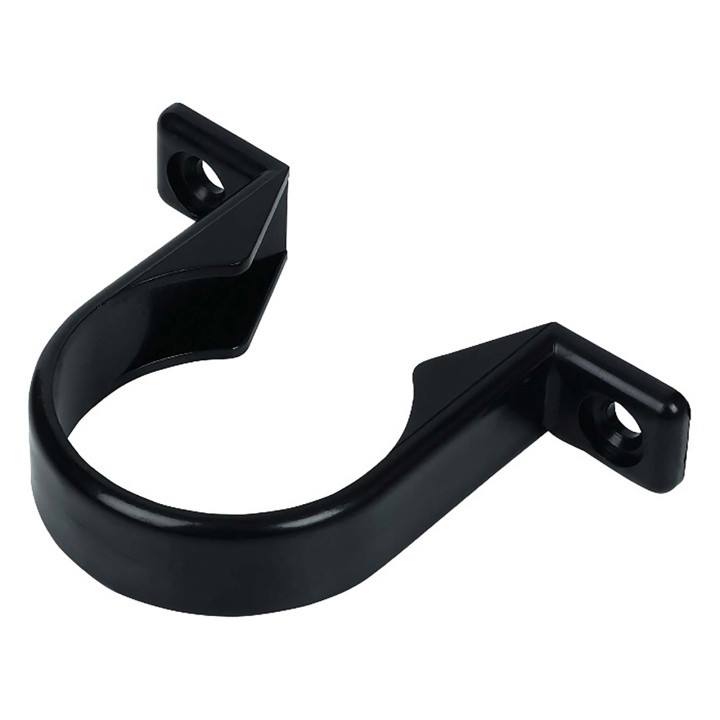 FloPlast 40mm Black Push Fit Pipe Clips Pack of 3