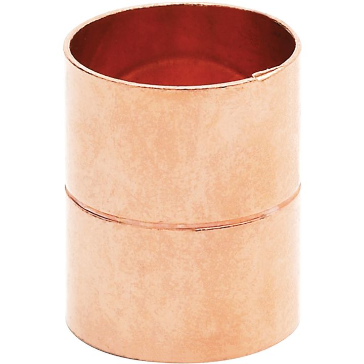 15mm Copper End Feed Straight Coupler Pack of 10