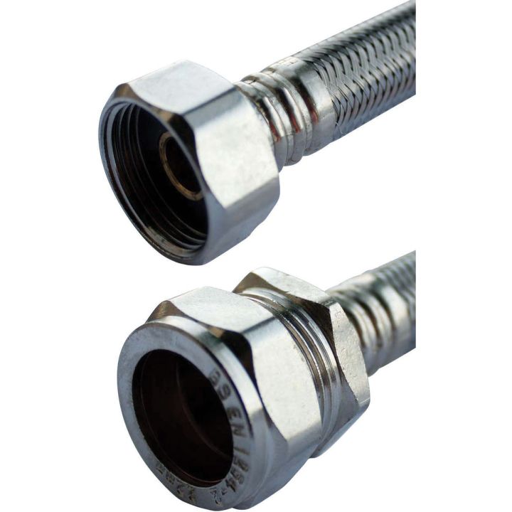 Flexible Tap Connector 22mm x ¾" x 500mm (12.5mm Bore)