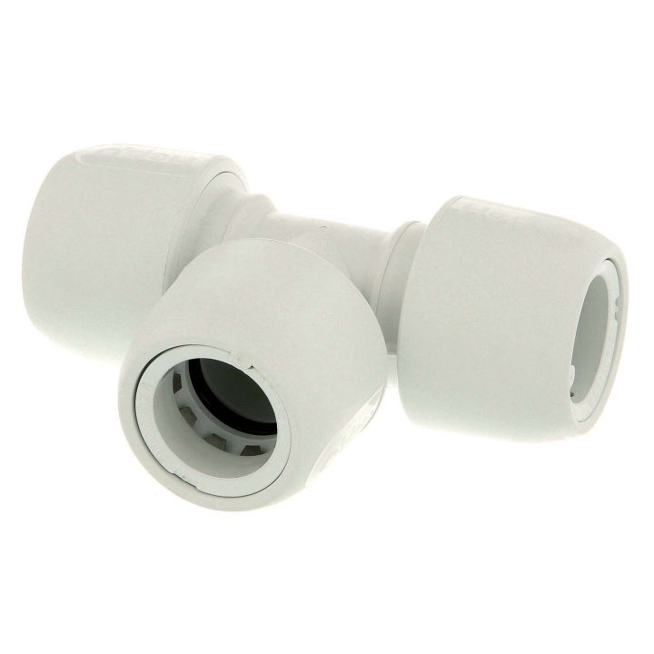 Hep2O Push-Fit Equal Tee White 22mm 