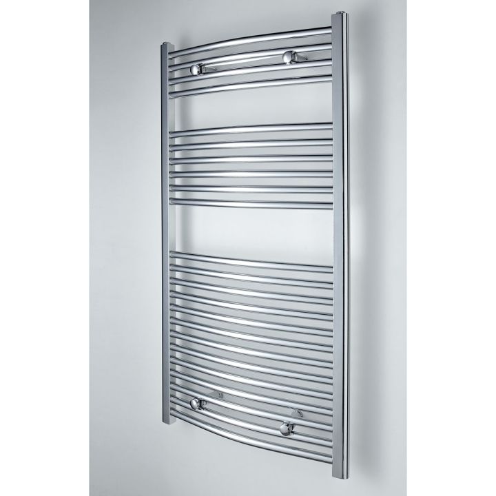 Curved Chrome Heated Towel Rail 1150mm x 600mm
