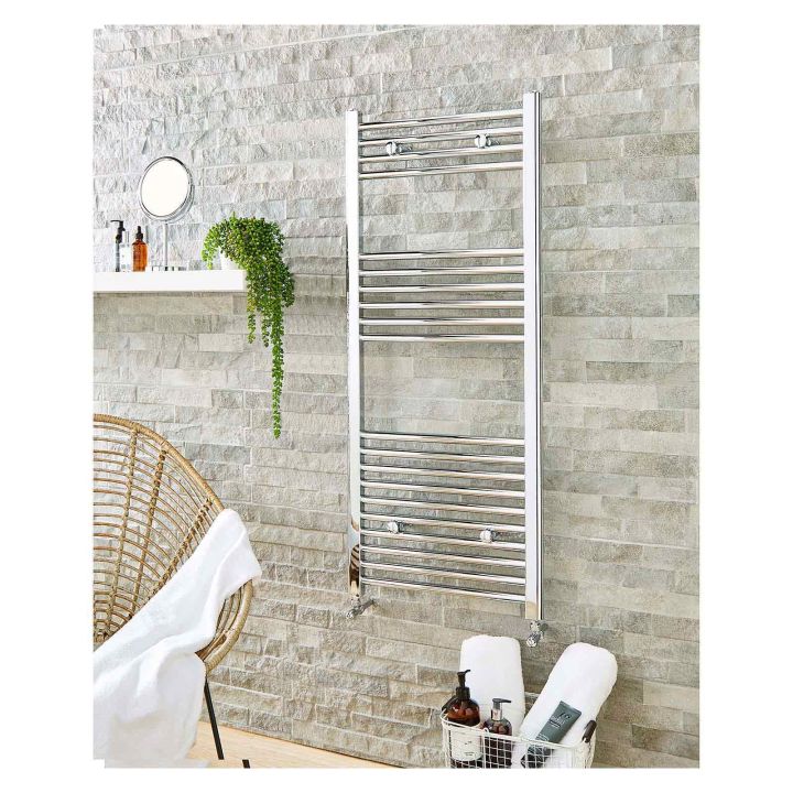 Straight Chrome Heated Towel Rail 500 x 800mm