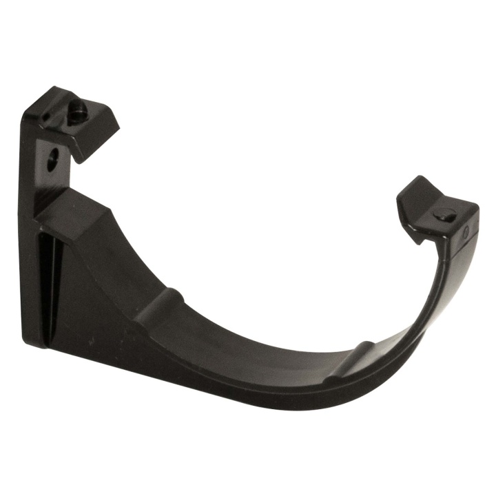 FloPlast Black Miniflo 76mm Half Round Gutter Fascia Bracket Pack of 2