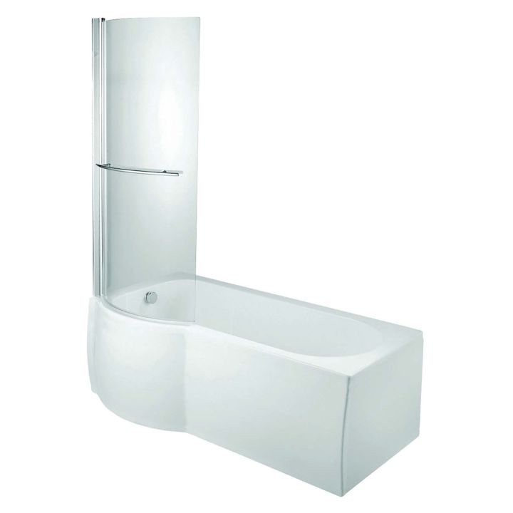 Luxury P Shape Left Hand Shower Bath 1700mm