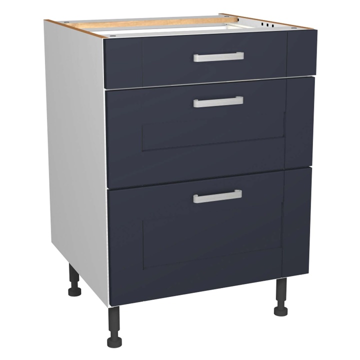 Verona Navy 600mm Three Drawer Unit