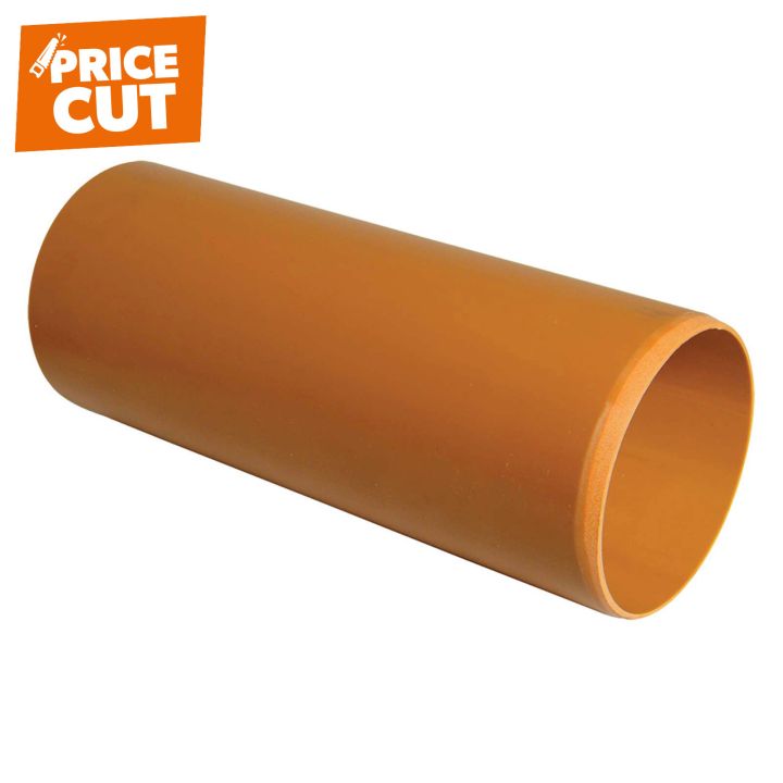 FloPlast Plain Ended Underground Pipe 110mm x 3m