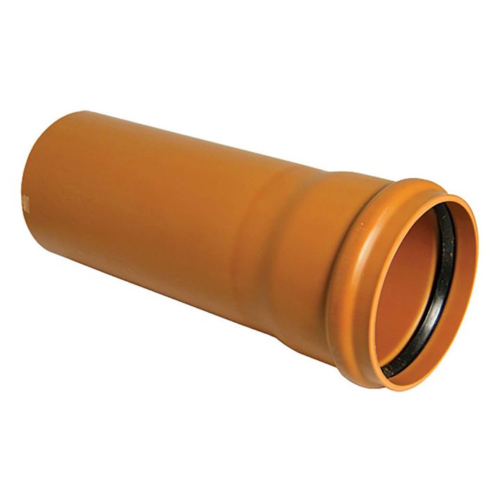 FloPlast Single Socket Underground Pipe 110mm x 3m