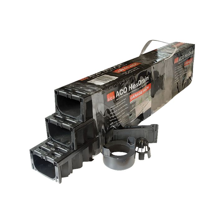 ACO HexDrain Garage Pack 3 x 1m Channels