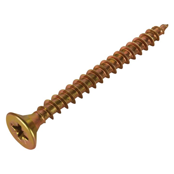 FIX-IT Single Thread Zinc Yellow Woodscrews 5 x 50mm Pack of 1000