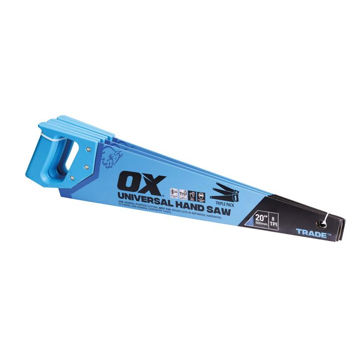 OX Trade Hand Saw 500mm Triple Pack 