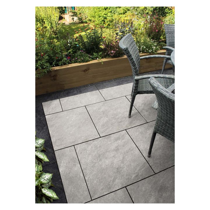 Vitripiazza Cava Quartz Lucenta Porcelain Paving Slabs 600 x 600 x 20mm Pack of 2