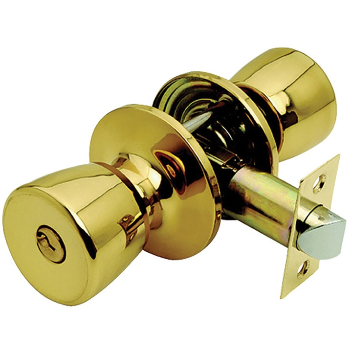 Guardian Entrance Knob Set Brass Plated