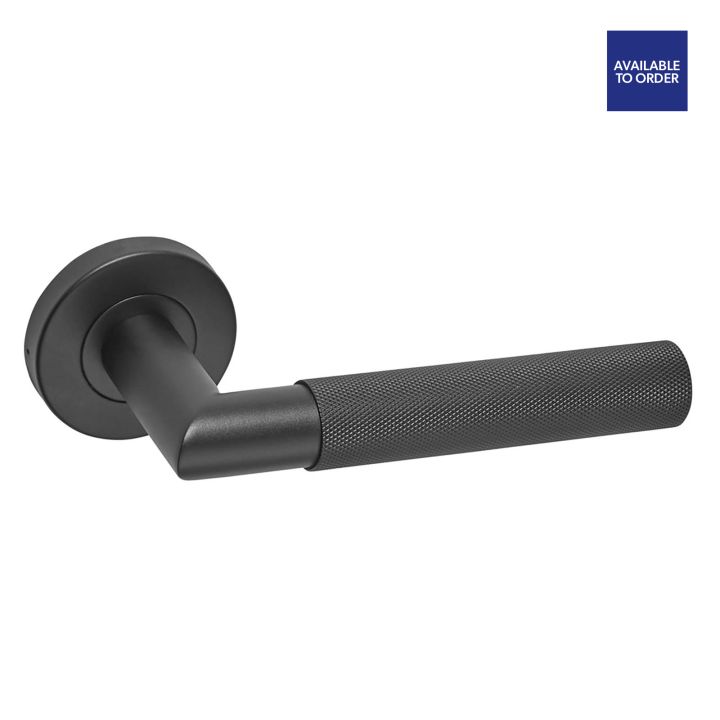 Zurich Matt Black Door Handle Latch Pack 