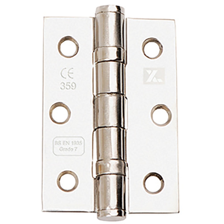 Class 7 Fire Door Hinge Chrome Plated 76mm Pack 3