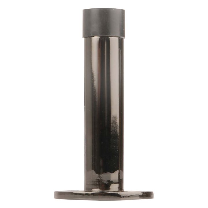 Projecting Door Stop On Rose 63mm Black Nickel 