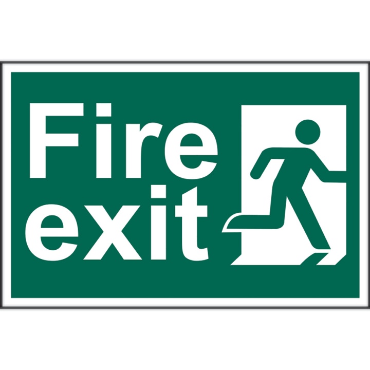 Fire Exit Man Right Sign 300 x 200mm Self Adhesive