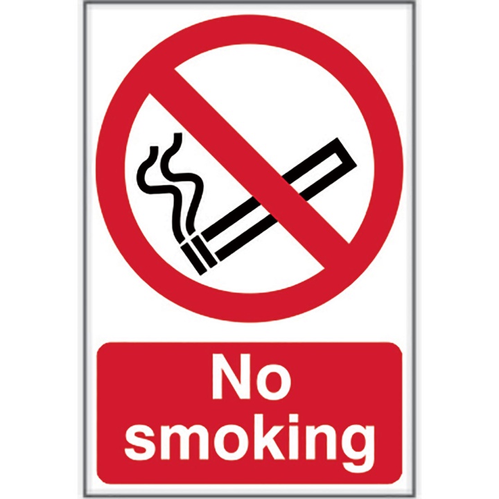 No Smoking Sign 200 x 300mm Self Adhesive
