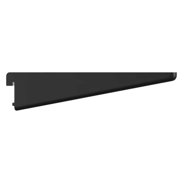  Matt Black Twinslot Shelf Bracket 165mm